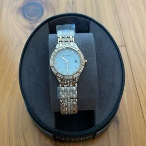 Silhouette Crystal Silver Dial Ladies Crystal Watch